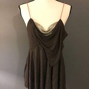 NWT Development Brown Jersey & Mesh Cami